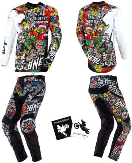 Men's Motocross Jersey and Pant's Combo MX Gear Set Off Road, Dirt Bike Suit