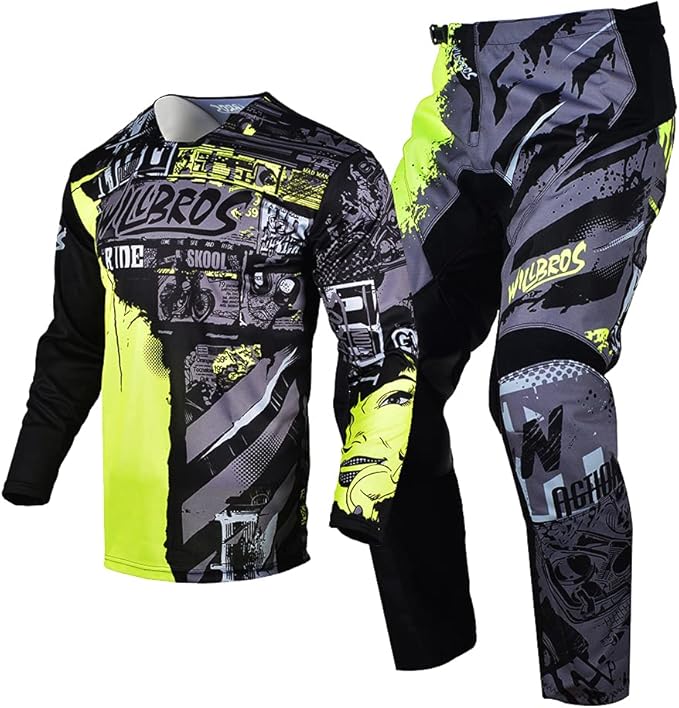 Men's Motocross Jersey and Pant's Combo MX Gear Set Off Road, Dirt Bike Suit