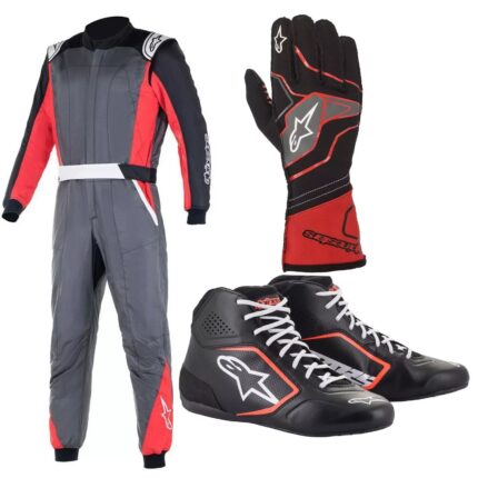 Alpine Star 2025 Go Kart Racing Complete Kit With Suit, Shoes, and Gloves Digital Printed With Customize Options