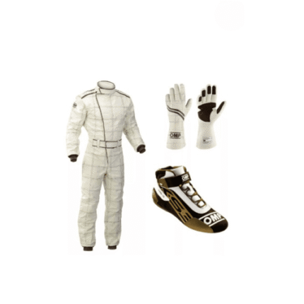 OMP Go Kart Racing Suit Level 2 Complete Kit Digital Printed Suit Gloves & Shoes With Customize Options