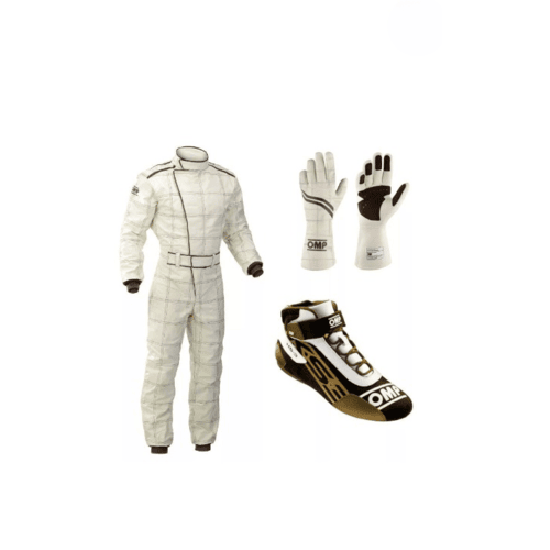 OMP Go Kart Racing Suit Level 2 Complete Kit Digital Printed Suit Gloves & Shoes With Customize Options