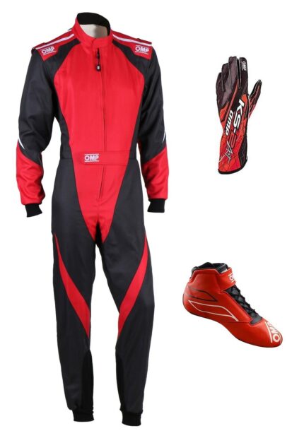 OMP 2025 Go Kart Racing Suit Complete Kit Digital Printed Suit, Gloves & Shoes With Customize Options