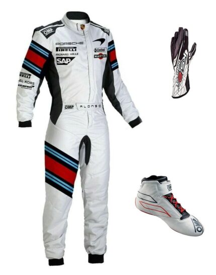 OMP 2025 Go Kart Racing Suit Complete Kit Digital Printed Suit, Gloves & Shoes With Customize Options