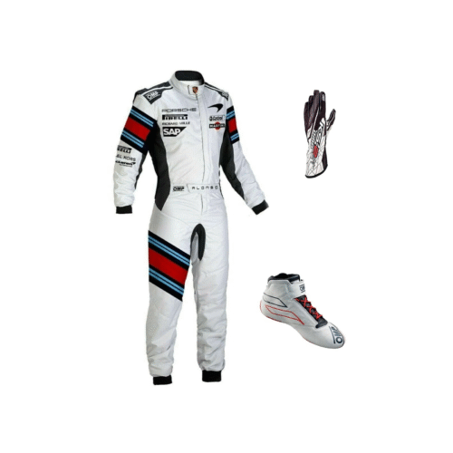 OMP Go Kart Racing Suit Complete Kit Digital Printed Level2 Kart Suit Shoes & Gloves