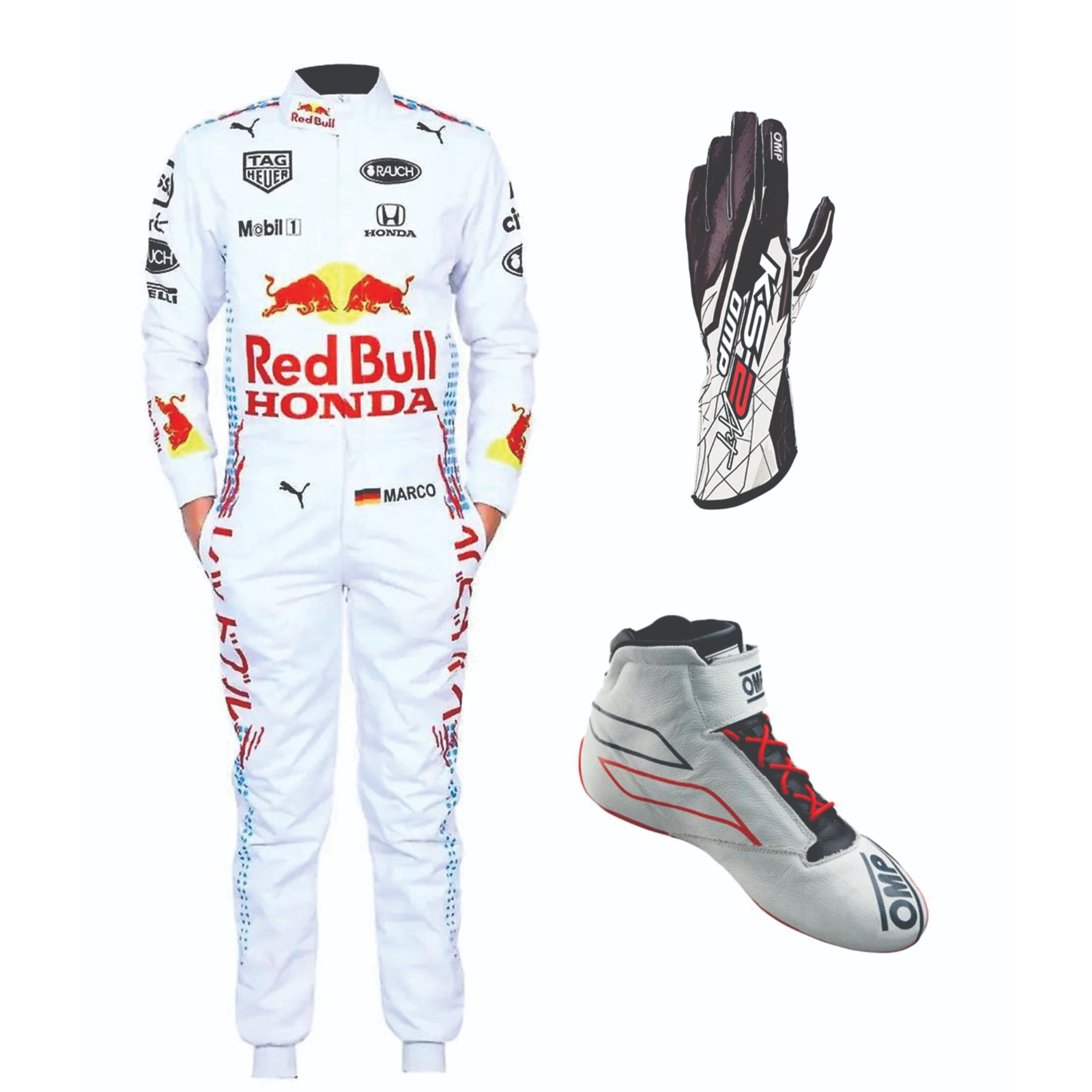 Red Bull Go Kart Racing Suit Complete Kit Digital Printed Level2 Kart Suit Shoes & Gloves