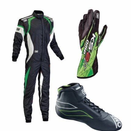 OMP Go Kart Racing Suit Complete Kit Digital Printed Level2 Kart Suit Shoes & Gloves