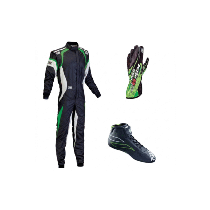 OMP Go Kart Racing Suit Complete Kit Digital Printed Level2 Kart Suit Shoes & Gloves