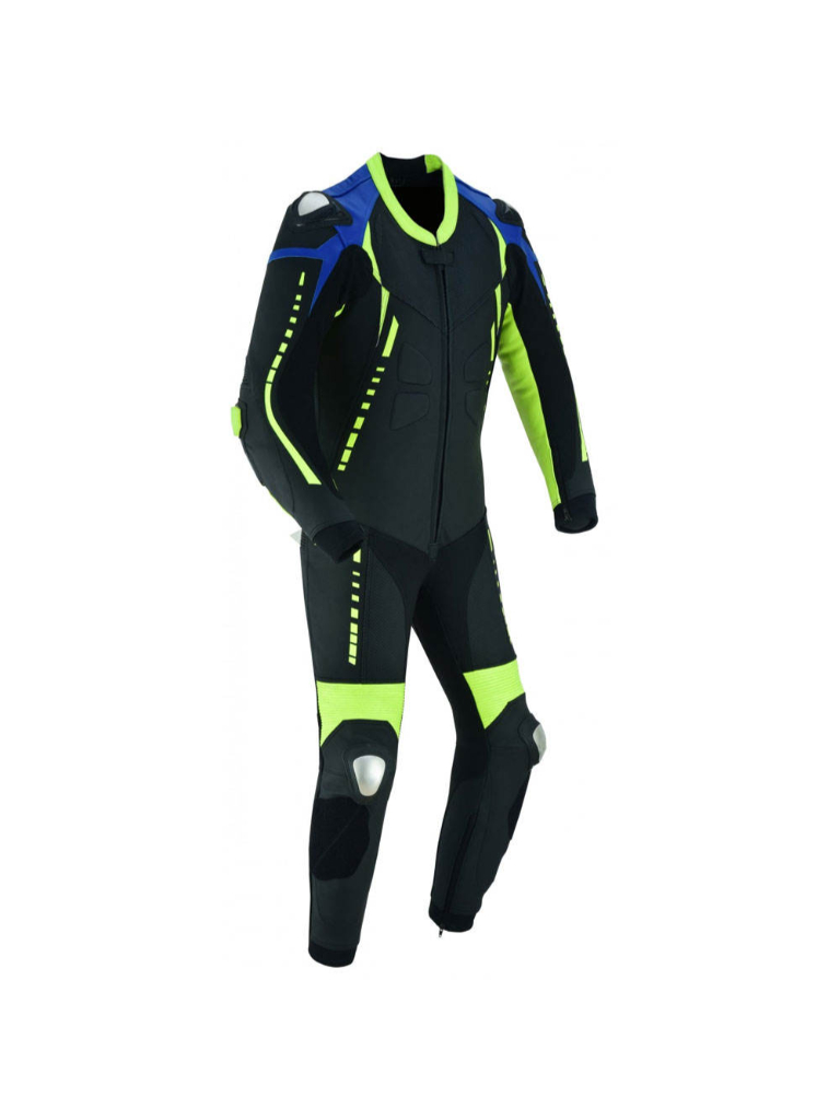 Men’s Leather Motorcycle Racing Suit – Full Body CE Protected Biker Gear