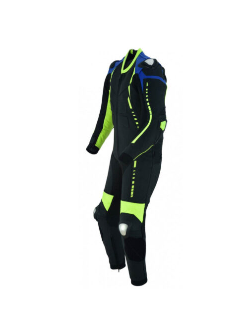 Men’s Leather Motorcycle Racing Suit – Full Body CE Protected Biker Gear