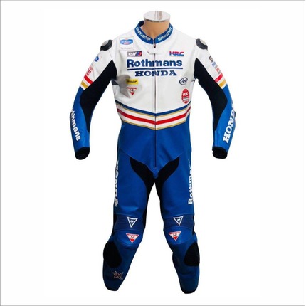 Men's Motorcycle Racing Leather Suit – Professional Biker One-Piece Gear and Aerodynamic Fit