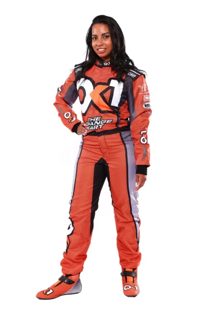 Professional karting suit designed for comfort and protection during kart races.