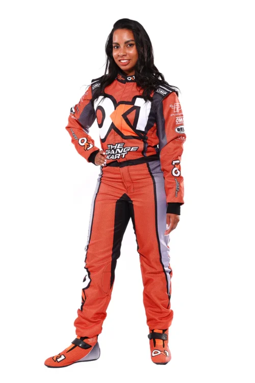 Professional karting suit designed for comfort and protection during kart races.