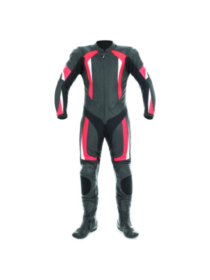 Men’s Leather Motorcycle Racing Suit – Full Body Protective Biker Gear