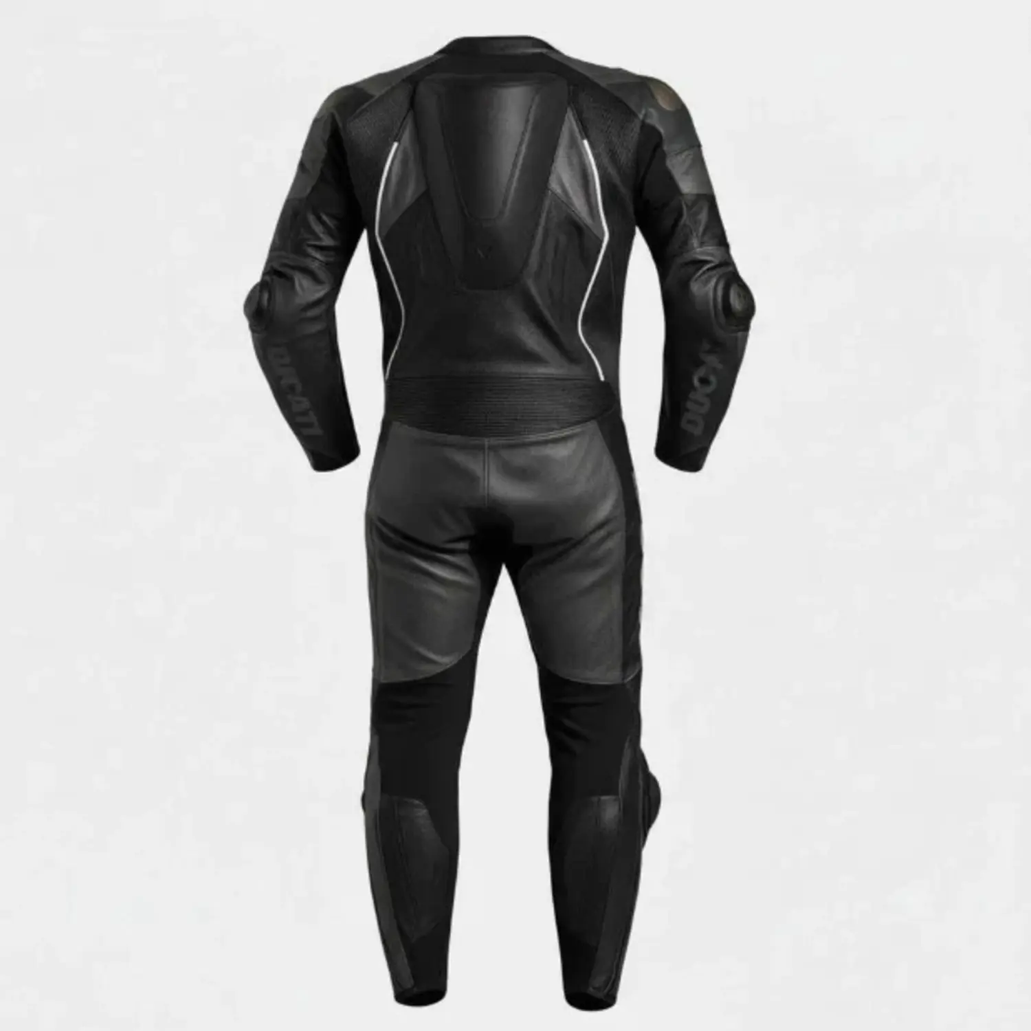 Ducati Corse Stealth One-Piece Leather Motorcycle Racing Suit