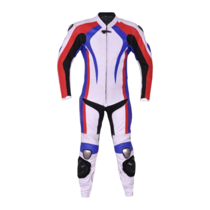 Men’s Motorcycle Racing Leather Suit – Pro Biker Gear & Protection