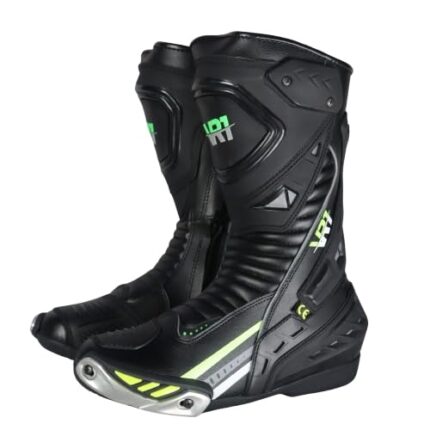 Pro Rider Leather Racing Boots – Ultimate Motorcycle Protection for Men