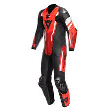 Next generation leather motorbike suit developed for track speed impact resistance and unmatched riding comfort