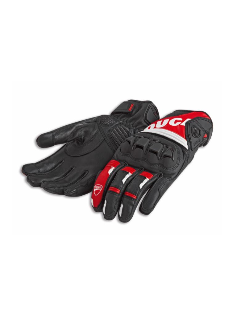 Ducati Sport Leather Motorcycle Gloves | Premium Protective Motorbike Riding Gloves