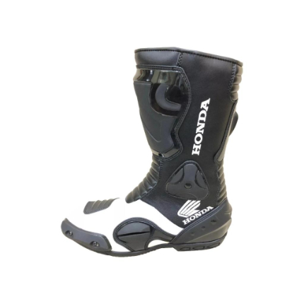 Premium Honda Racing Motorbike Leather Boots – Motorcycle Riding Protective Sports Touring Footwear