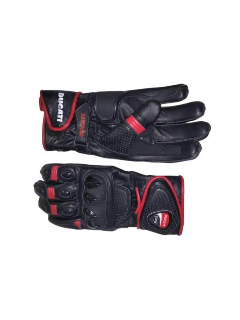 Racing Motorbike Leather Gloves – Protective Riding Gear