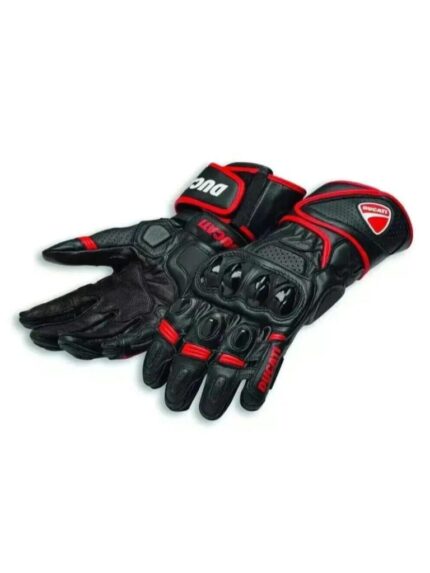 Racing Motorbike Leather Gloves – Protective Riding Gear