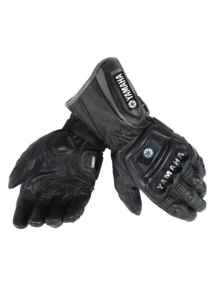 Premium Racing Motorbike Leather Gloves with Knuckle Armor