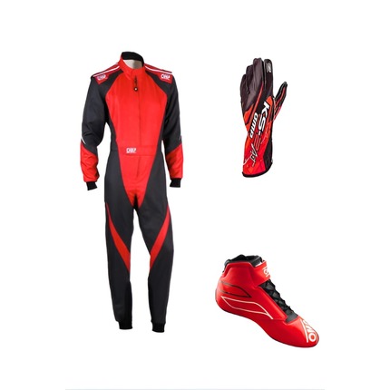 OMP Go Kart Racing Suit Kit – Digital Printed Suit Gloves Shoes Custom
