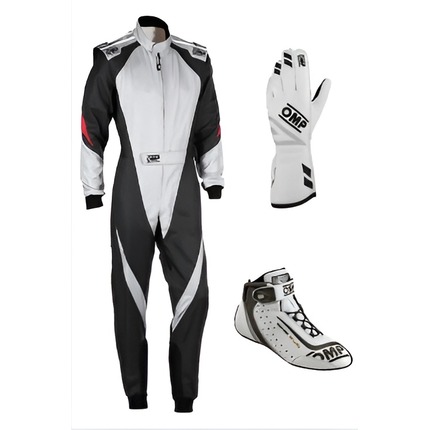 OMP Go Kart Racing Suit Complete Kit Digital Printed Suit, Gloves & Shoes With Customize Options