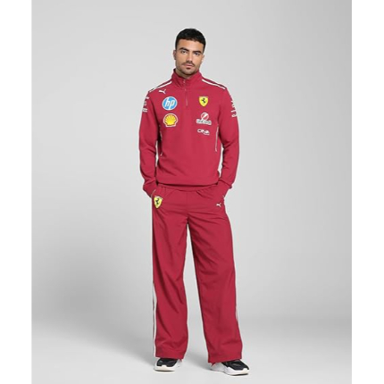 Ferrari Polyester Fleece Tracksuit – Full-Zip Jacket and Trousers with Team Logos