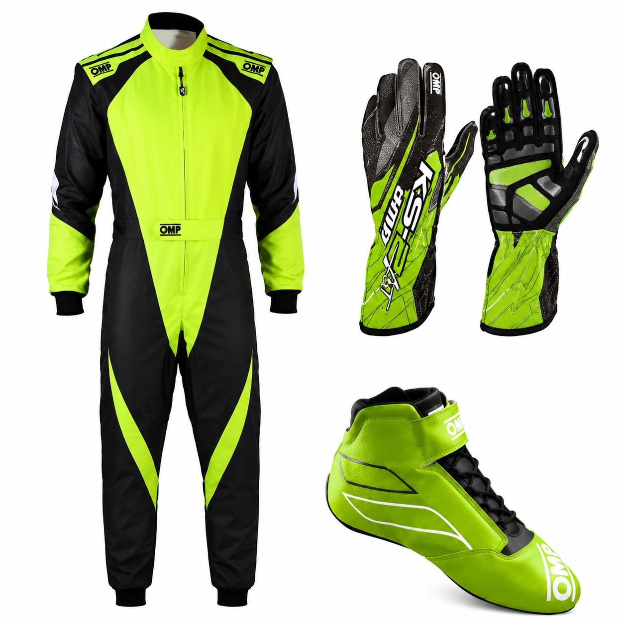 OMP KS-3 Racing Suit Kit | Level 2 Fluo Yellow Black Track Set