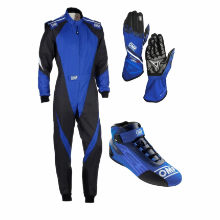 OMP Go Kart Racing Suit Complete Kit Digital Printed Level2 Kart Suit Shoes & Gloves