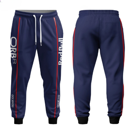 Red Bull Racing Tracksuit – Full-Zip Hoodie and Trousers Set with Printed Motorsport Graphics