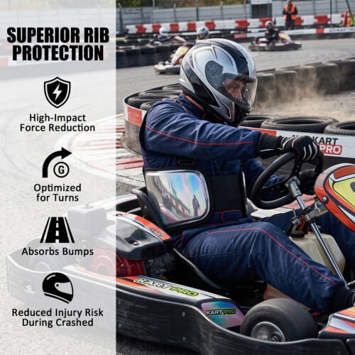 Go Kart Rib Protector for Adults & Youth – Adjustable Racing Chest Guard with Impact-Resistant Rib Protection - Thumbnail Image 3