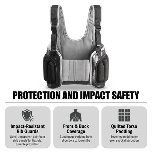 Go Kart Rib Protector for Adults & Youth – Adjustable Racing Chest Guard with Impact-Resistant Rib Protection - Thumbnail Image 4