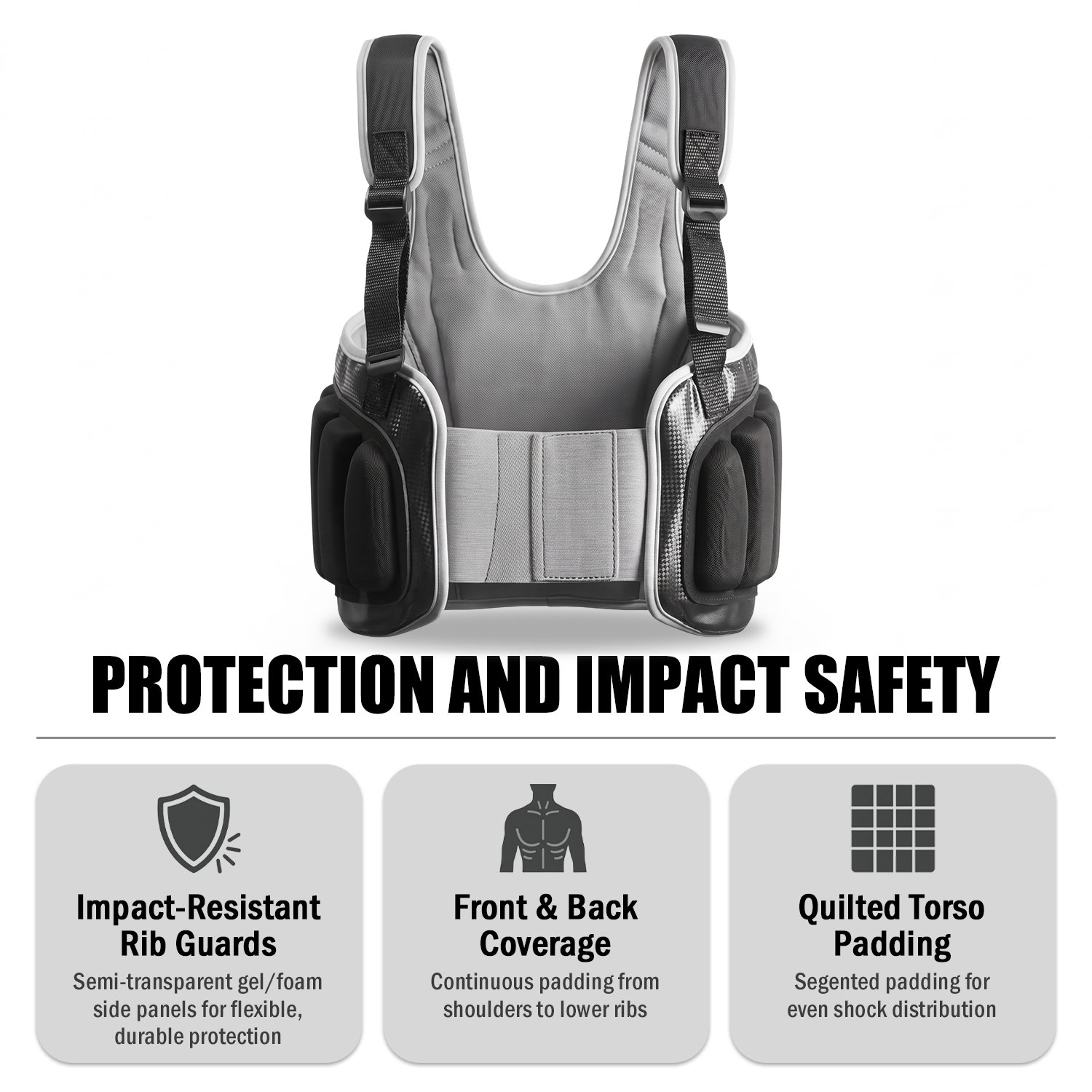 Go Kart Rib Protector for Adults & Youth – Adjustable Racing Chest Guard with Impact-Resistant Rib Protection - Image 4