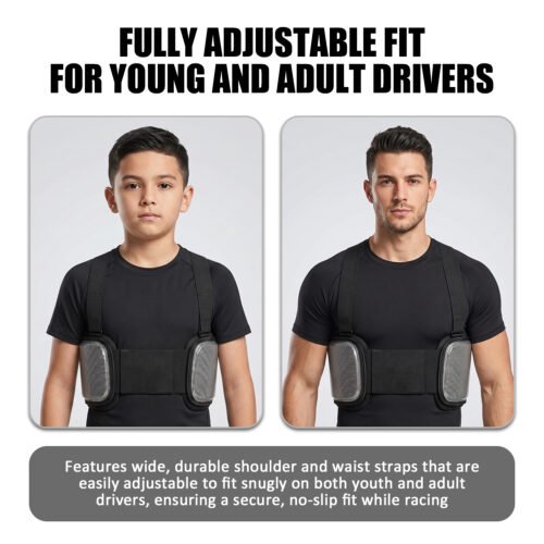 Go Kart Rib Protector for Adults & Youth – Adjustable Racing Chest Guard with Impact-Resistant Rib Protection - Thumbnail Image 4