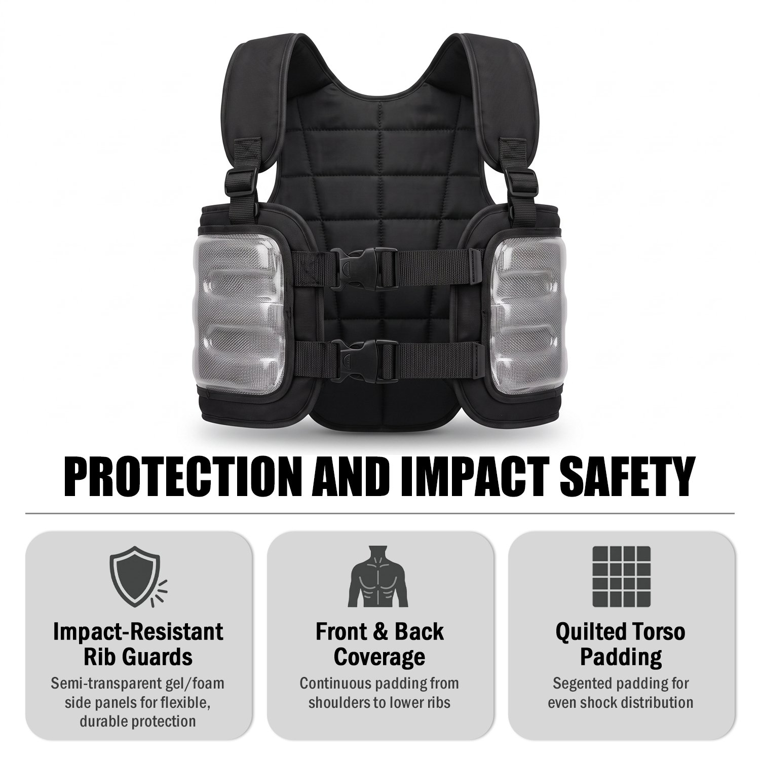 Go Kart Rib Protector for Adults & Youth – Adjustable Racing Chest Guard with Impact-Resistant Rib Protection - Image 4