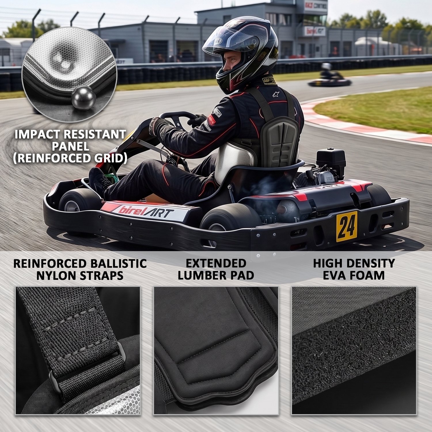 Go Kart Rib Protector for Adults & Youth – Adjustable Racing Chest Guard with Impact-Resistant Rib Protection - Image 6