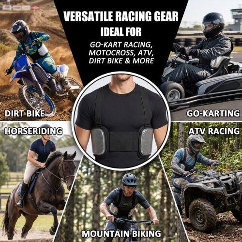 Go Kart Rib Protector for Adults & Youth – Adjustable Racing Chest Guard with Impact-Resistant Rib Protection - Thumbnail Image 8