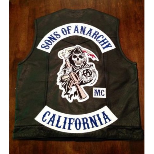 Sons of Anarchy Leather Vest – Cowhide Motorcycle Club Vest with Patches Sons of Anarchy Leather Vest – Cowhide Motorcycle Club Vest with Patches