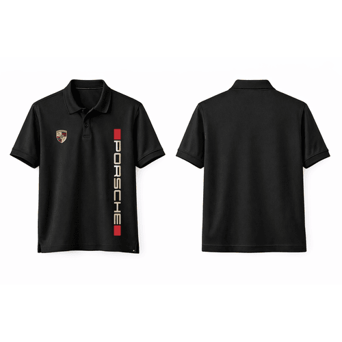 Porsche Polo Team Cotton Shirt and Go Kart Racing Shirt Digital Printed Made to Measure Level 2 Performance Shirt