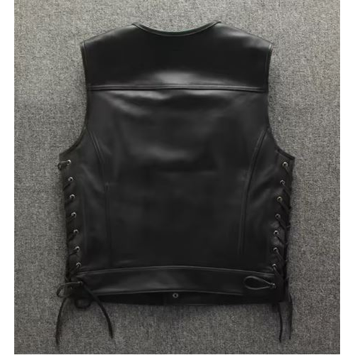 Sons of Anarchy Leather Vest – Cowhide Motorcycle Club Vest with Patches