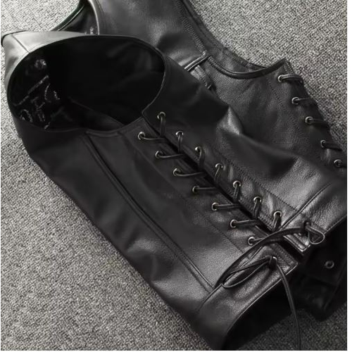 Sons of Anarchy Leather Vest – Cowhide Motorcycle Club Vest with Patches