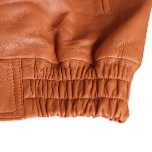 Men’s Leather Motorcycle Vest Cowhide Club Style Zip Pocket Vest