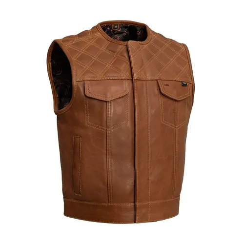 Men’s Motorcycle Leather Vest Cowhide Club Style Concealed Carry Vest Men’s Motorcycle Leather Vest Cowhide Club Style Concealed Carry Vest