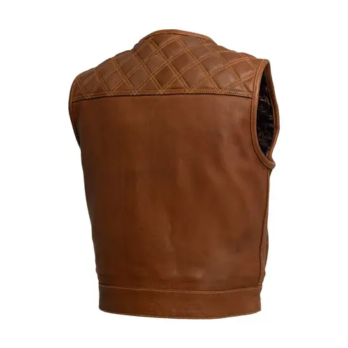 Men’s Motorcycle Leather Vest Cowhide Club Style Concealed Carry Vest Men’s Motorcycle Leather Vest Cowhide Club Style Concealed Carry Vest