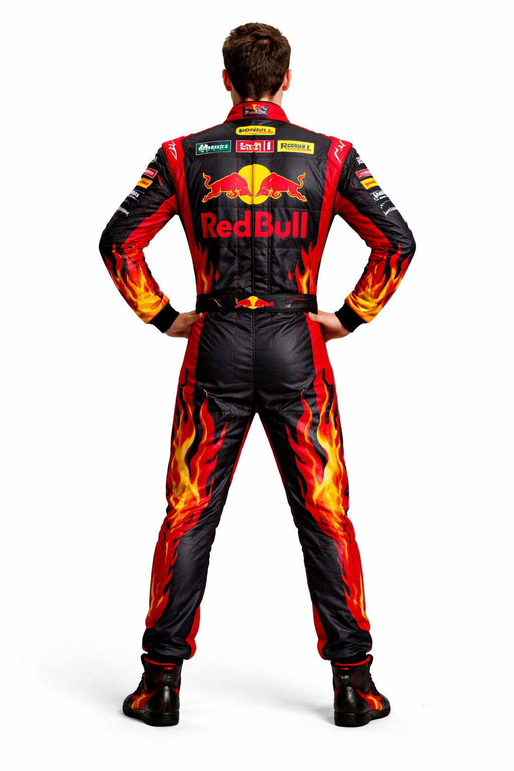 Red Bull Go Kart Racing Suit Level 2 Digital Printed Made-to-Measure Karting Performance Gear
