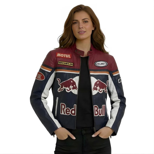 Women’s Red Bull Racing Leather Jacket MotoGP Biker Style