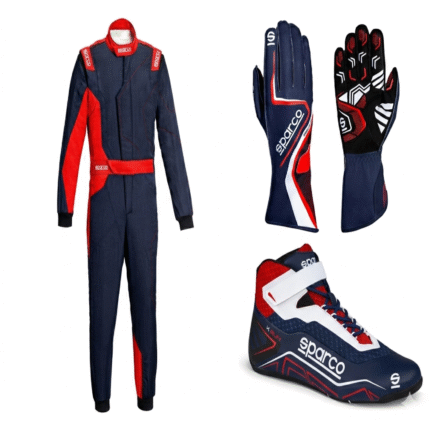 Sparco Go Kart Racing Suit Complete Kit Digital Printed Level 2 Kart Suit Shoes & Gloves