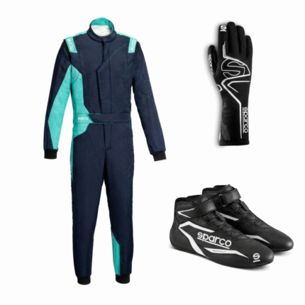 Sparco Sprint Advanced ASY Race Suit Bundle - Track Shoes & Gloves